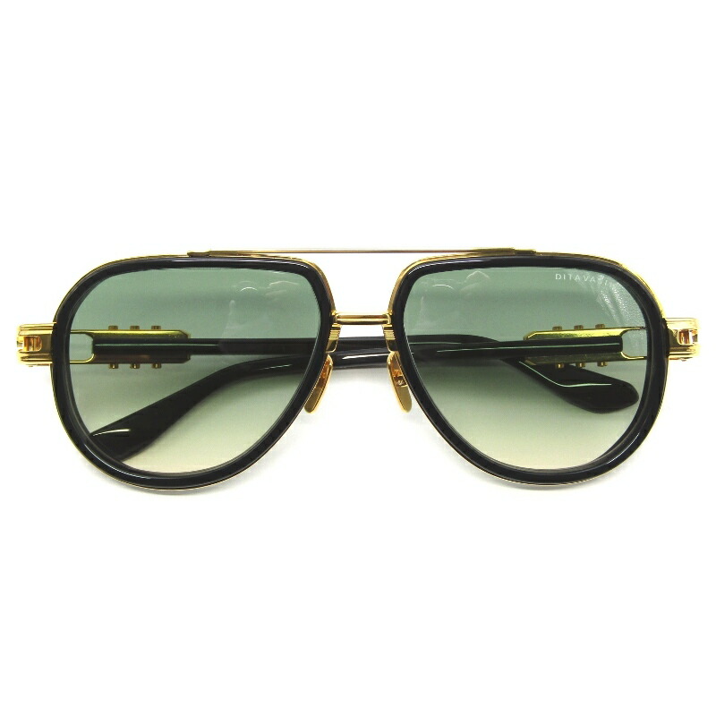【中古】DITA ディータ 黒眼鏡 VASTIK DTS441-A-01 日本製 ヴァスティック ティアドロップ ワッパ インナーセルリム 01 Gold/Blackアビエイター 緑であること 眼鏡 メガネ 黒眼鏡 65009519