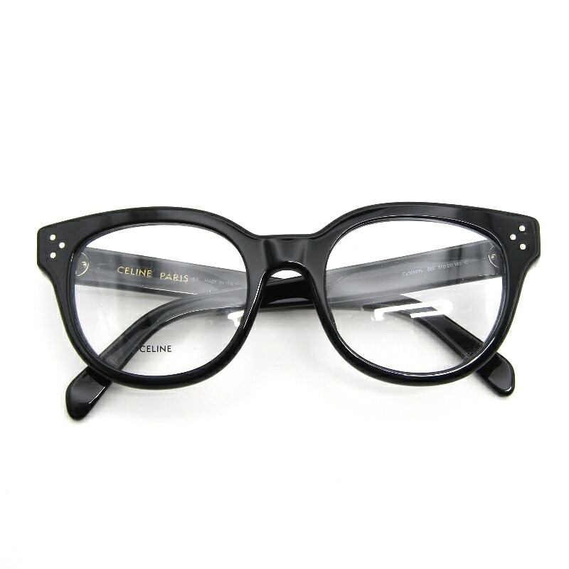 【中古】未使用 CELINE セリーヌ メガネフレーム CL50109I イタリア製 001 ブラック スクエア/ボストン USフィット スタンダードフィット メガネ 眼鏡 サングラス 54000269