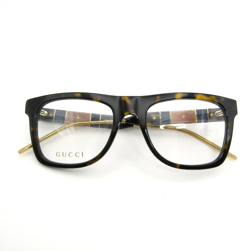 【中古】未使用 GUCCI グッチ メガネフレーム GG0604O 日本製 002 ハバナ ウェリントン USフィット メガネ 眼鏡 サングラス  54000304