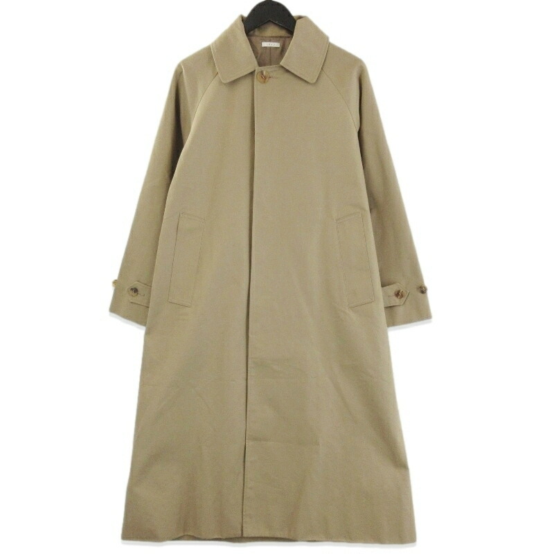 【中古】LENO リノ BAL COLLAR COAT L2001-C0001 バル色合い厚地の外套 ステンカラー厚地の外套 綿織物 ベージュ 0メンズ 71014828