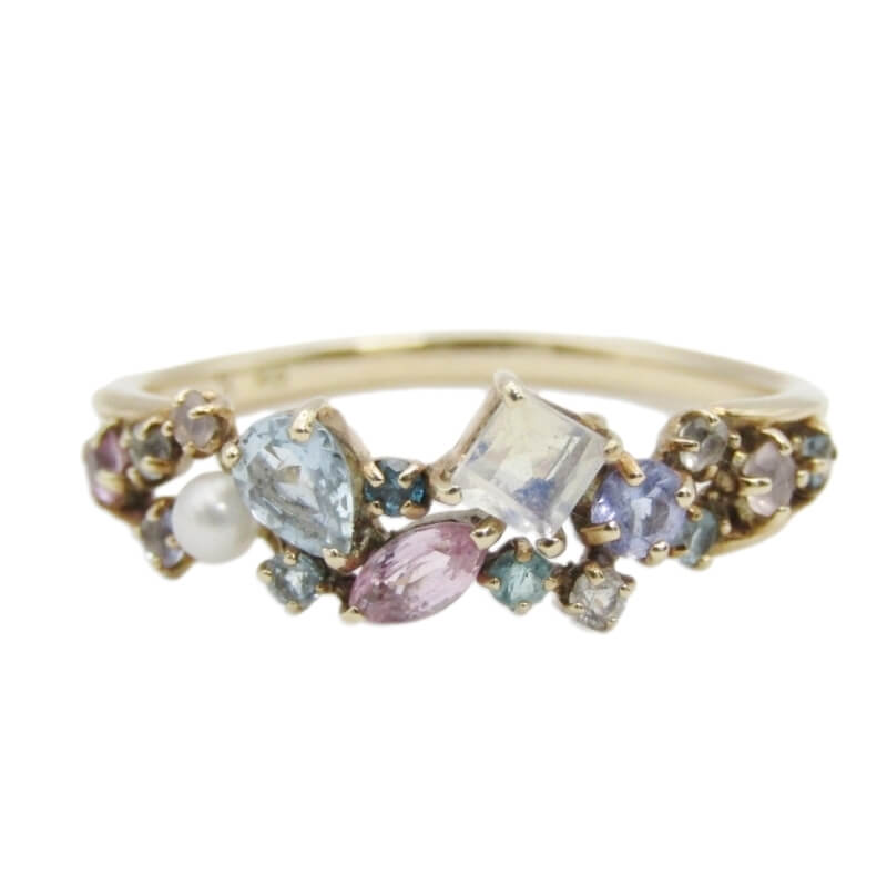 楽天市場】【中古】美品 Bizoux ビズー リング マルチカラージュエル