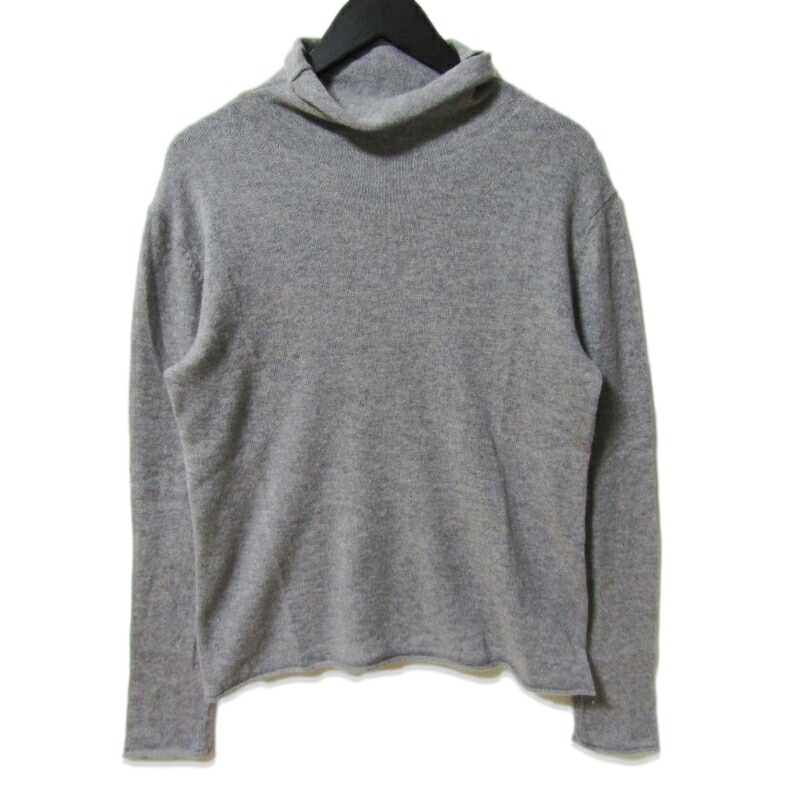 【中古】美品 GALERIE VIE ギャルリーヴィー スコットランド カシミヤ タートルネックプルオーバー 23-02-54-02203 グレー Fハイネック ニット セーターメンズ 27112630