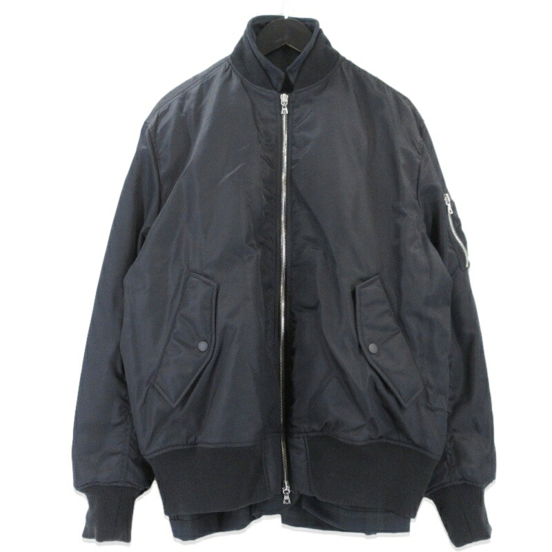 【中古】未使用 uniform experiment ユニフォームエクスペリメント REVERSIBLE MA-1 UE-252038 ブラックウォッチ ブラック 黒 3 ブレザー ブルゾン フライトジャケット リバーシブル メンズ 99000371