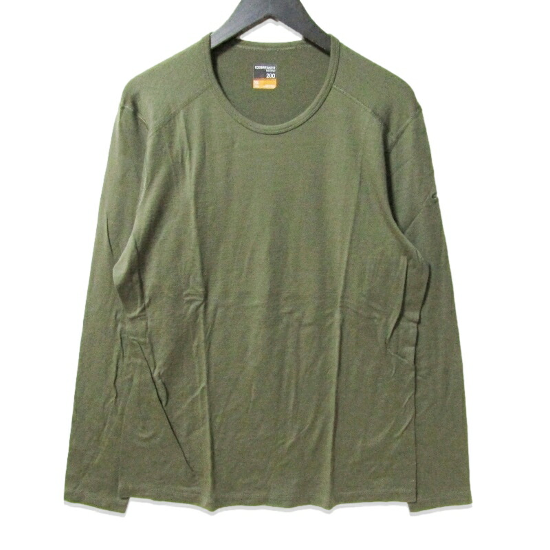 【中古】Goldwin ゴールドウィン アイスブレーカー ロングスリーブTシャツ IX20220 長袖Tシャツ メリノウール 200オアシス オリーブ XLクルーネックメンズ 27112783