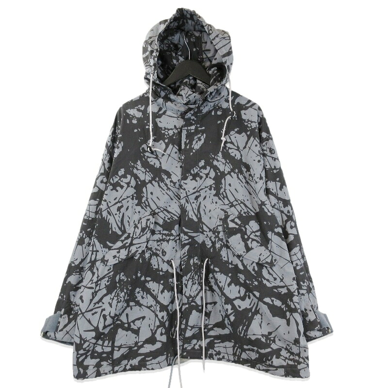 【中古】未使用 MOUNTAIN RESEARCH マウンテンリサーチ Splatrail Parka MTR4247 26SS モッズコート 撥水加工 日本製 グレー S-Mメンズ 71015157｜ＣＬＡＳＳＩＣ