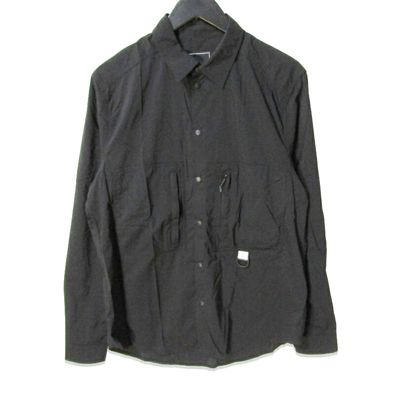 【中古】CAYL ケイル 長袖シャツ Stretch Nylon Hiker Shirts ナイロン 撥水 スナップボタン ブラック 黒 Sメンズ 27112866