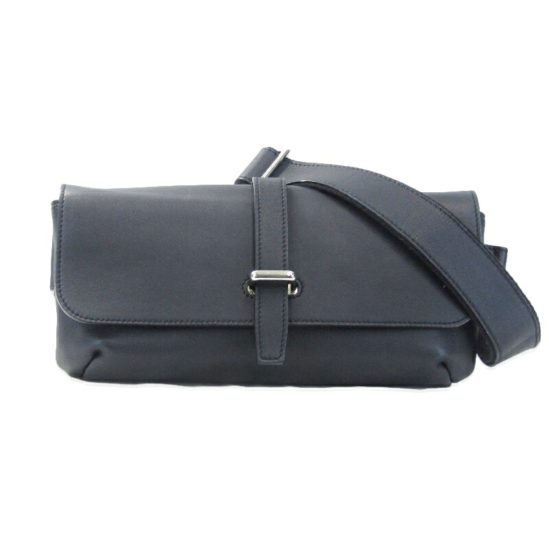 【中古】美品 WILDSWANS ワイルドスワンズ ショルダーバッグ SVELTO モンパルナスカーフ スヴェルト イタリア牛革 ブラック 黒 ボディバッグ 日本製 バッグ 鞄 90010142