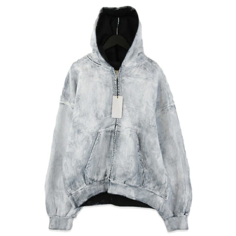 【中古】未使用 refomed リフォメッド PLASTERER HOODIE RECU-052 コーティング ジップパーカー 加工 OFF WHITE 3メンズ 71015188|CLASSIC