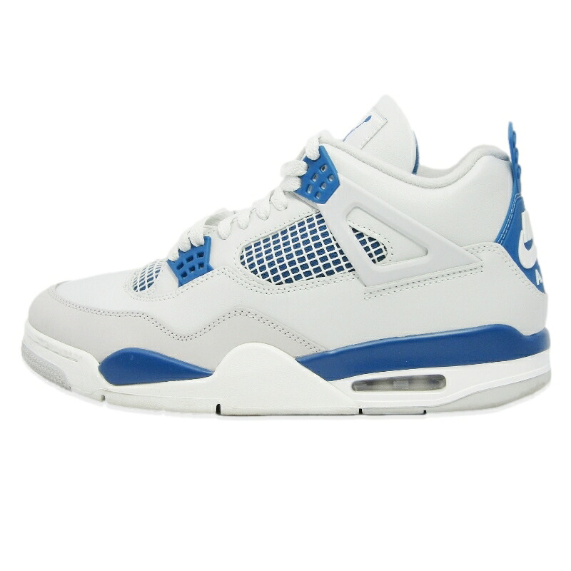 【中古】NIKE ナイキ 28cm AIR JORDAN 4 RETRO FV5029-141 エアジョーダン4 レトロ Industrial Blue 2024年製 OFF-WHITE/MILITARY BLUE スニーカー 18001746
