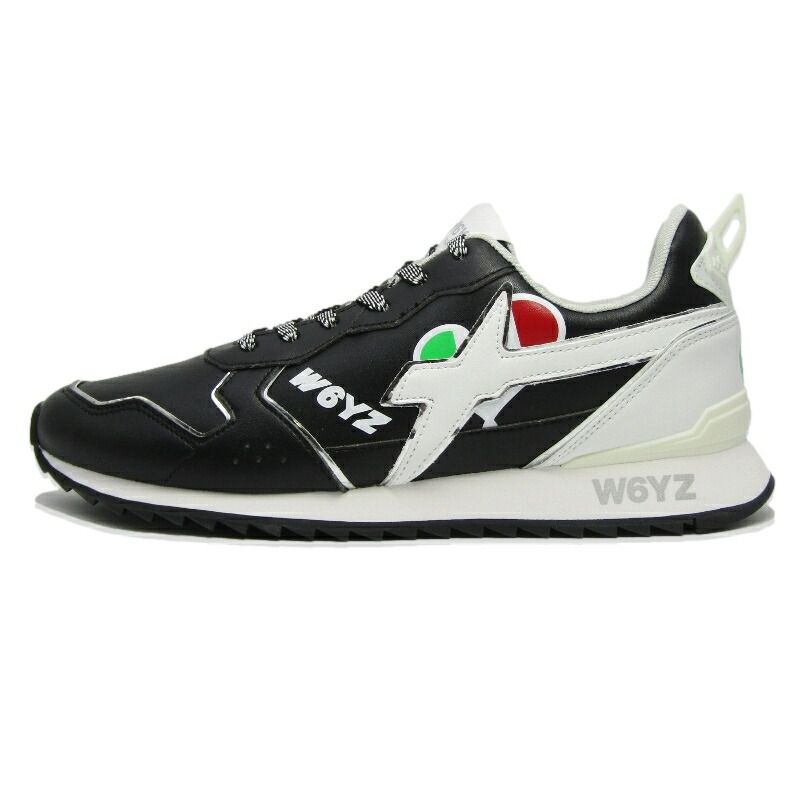 【中古】未当て嵌める W6YZ ウィズ 43 JET-M Japan Limited 2013560.56 ジェットエム 日本制限事項 イタリアン色合い HEART BLACK-SILVER-WHITE フェイクレザー  スニーカー 18001763