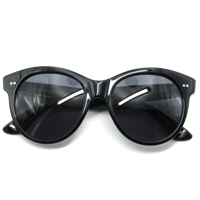 【中古】未使用 OLIVER GOLDSMITH オリバーゴールドスミス サングラス MANHATTAN-s イタリア製 マンハッタンs ボストン Blackグレー メガネ 眼鏡 サングラス 61004955