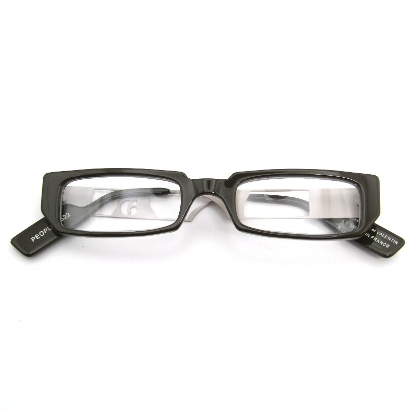 【中古】未使用 ANNE ET VALENTIN アンバレンタイン メガネフレーム PEOPLE フランス製 0522 オリーブブラウン/マットシルバーピープル スクエア コンビ メガネ 眼鏡 サングラス 54000519|CLASSIC