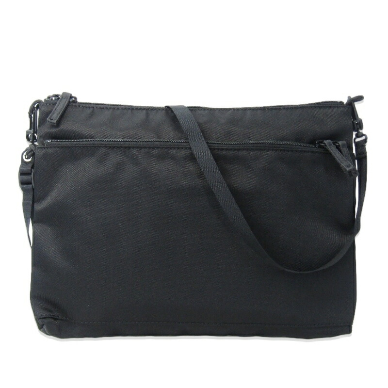 【中古】美品 Graphpaper グラフ記録調査報告 サコッシュ GU241-90307B NYLON TWILL SACOCHE M ショルダーバッグ 黒いこと 黒  御徒面子 鞄 61005001