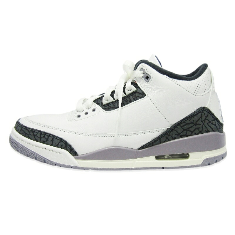 【中古】美品 NIKE ナイキ 26.5cm AIR JORDAN 3 RETRO CT8532-106 エアジョーダン3 レトロ 2024年製 SUMMIT WHITE/FIRE RED/CEMENT GREY スニーカー 18001799