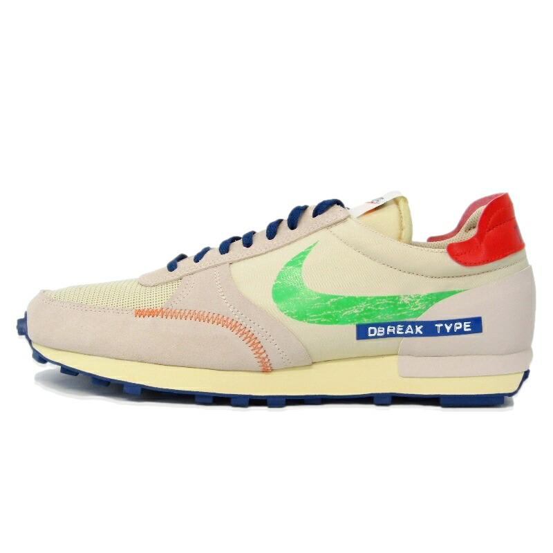 【中古】未使用 NIKE ナイキ 30cm DBREAK-TYPE DC8086-140 デイブレイク タイプ LABEL MAKER ラベルメーカー OATMEAL/GREEN SPARK オートミール グリーンスパーク スニーカー 35005363