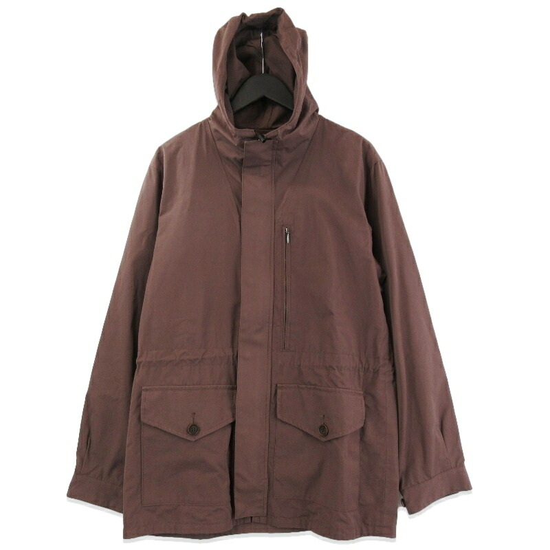 【中古】AUBERGE × Brilla per il gusto オーベルジュ フーデットパーカ 別注 ダブルジップ 刷り直す ヴィンテージ産業 日本製 ボルドーワイン 40メンズ 71015246