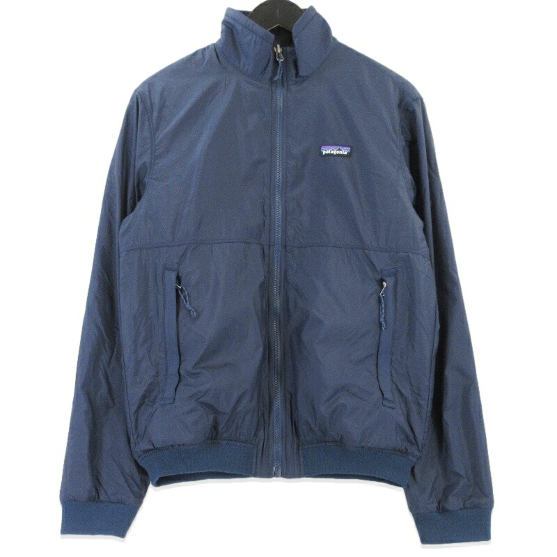 【中古】美品 patagonia パタゴニア リバーシブルシェルドマイクロディニジャケット 26215FA25 Reversible Shelled ネイビー XS Microdini Jacket メンズ 99000548