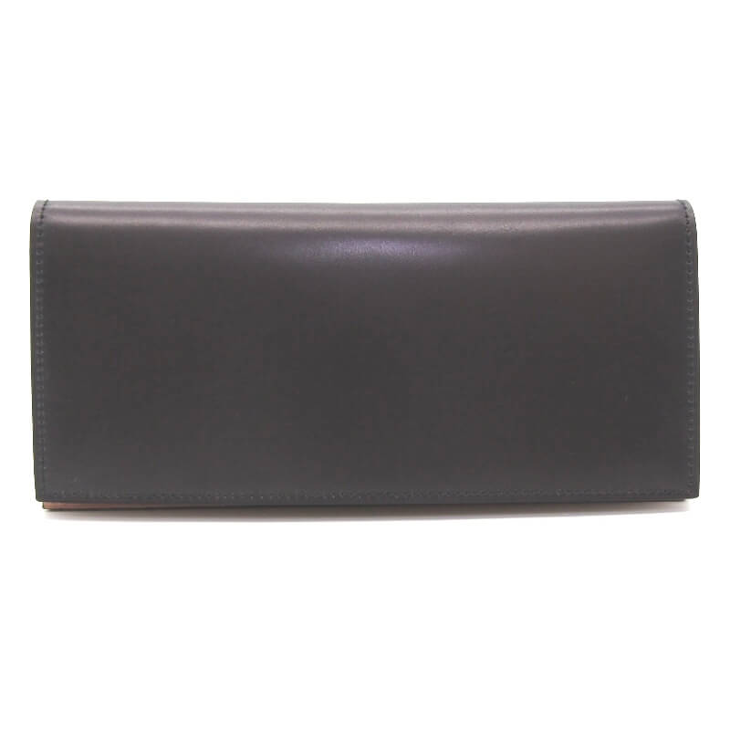 【中古】未使用 Flathority フラソリティ 長財布 FM701 水染 オイルコードバン waterOil Cordovan Long Wallet 国産 ブラック 黒  レザー 28012185
