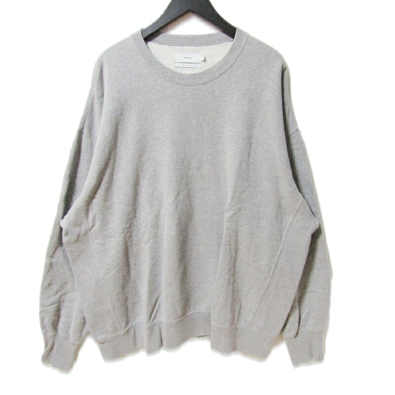 【中古】LOOPWHEELER for Graphpaper グラフペーパー Classic Crew Neck Sweat GU223-70111 ループウィラー グレー LLクルーネックスウェット コットン 日本製メンズ 27113096