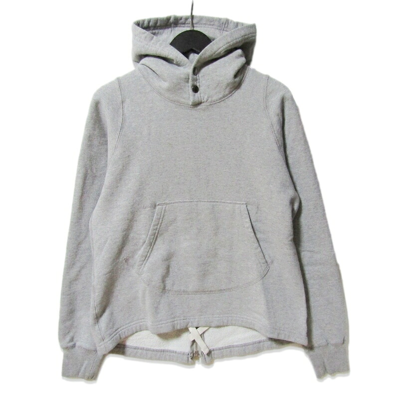 【中古】Engineered Garments × SSZ エンジニアドガーメンツ プルオーバーパーカー バックジップ PULLOVER ZIP HOODY グレー Sエスエスズィー 裏起毛メンズ 27113155