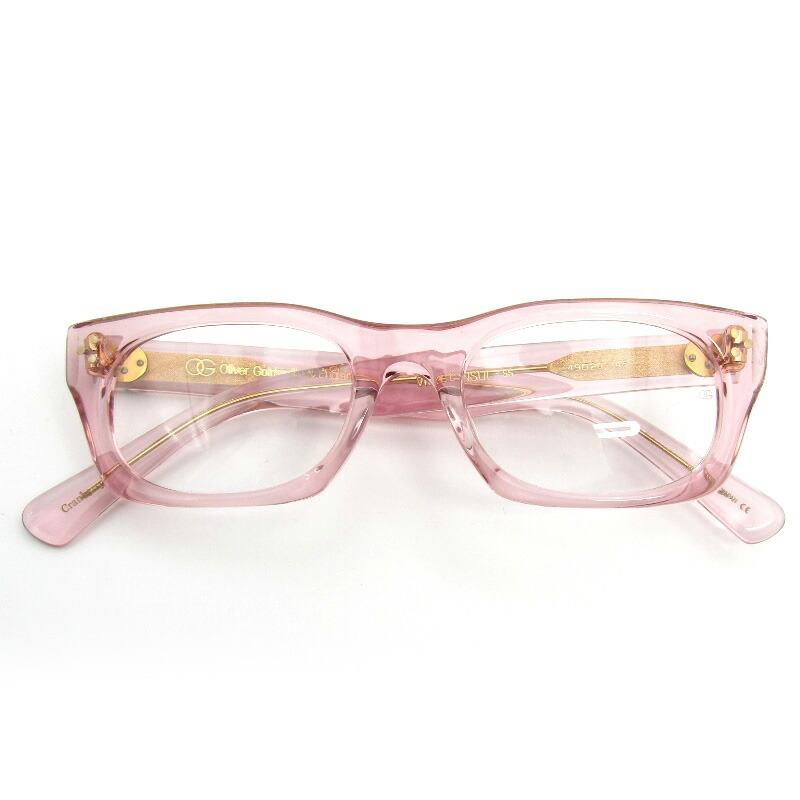 【中古】未当て嵌める OLIVER GOLDSMITH オリバーゴールドスミス 眼鏡ひな形 VICE CONSUL-ss 日本製 バイスコンスル-ss Cranberryウェリントン 10金PIN 眼鏡 メガネ 黒眼鏡 54000619 眼鏡・サングラス-眼鏡