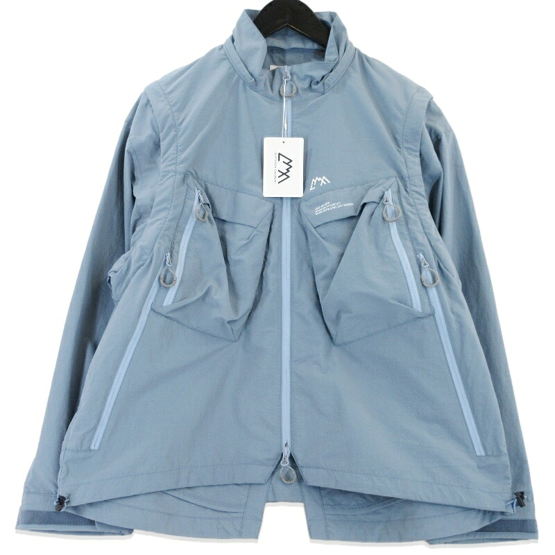 【中古】未使用 CMF OUTDOOR GARMENT シーエムエフアウトドアガーメント LEAF JACKET MOD CMF2601-J07 アルファブルー L リーフジャケット ベスト 2WAY Attachable System メンズ 99000594