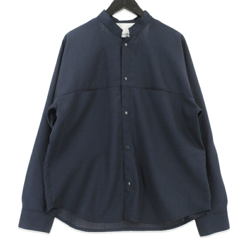 【中古】未使用 OPPOSE DUALITY オポーズデュアリティ MACKINAW SHIRTS WOOL OD2004SHT-26SS 長袖シャツ ウール マッキーノ ネイビー 46 シャツ  メンズ 99000607