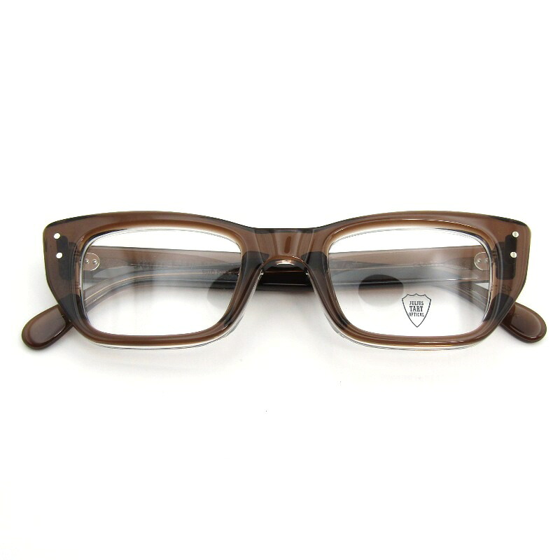 【中古】未使用 JULIUS TART OPTICAL ジュリアスタートオプティカル メガネフレーム PONTI PL-138K 日本製 ポンティ BROWN CRYSTAL2スクエア/フォックス メガネ 眼鏡 サングラス 54000645