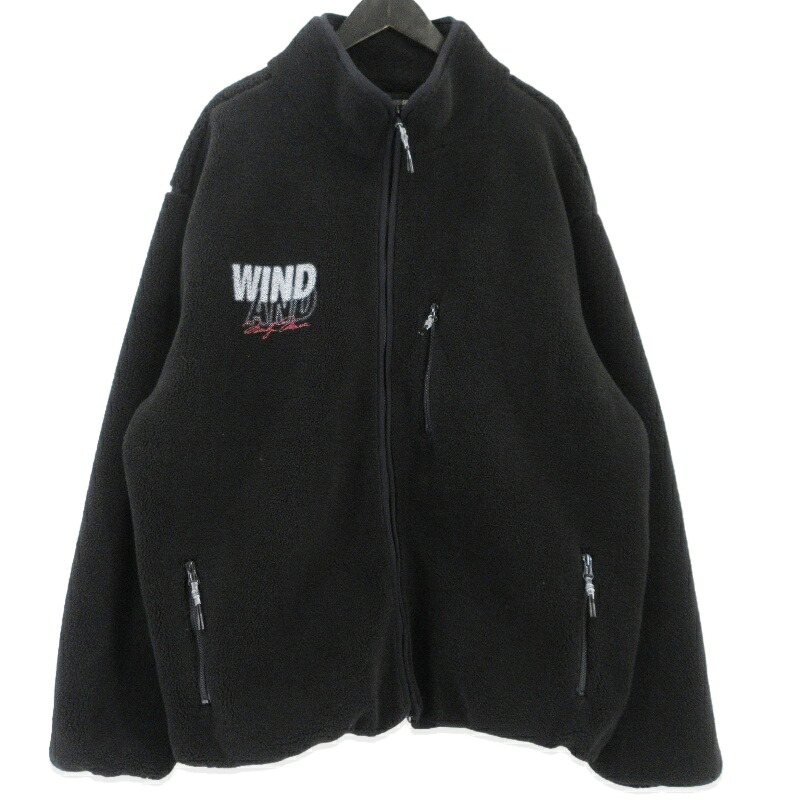 【中古】WIND AND SEA ウィンダンシー ボア上衣 MARILYN MONROE WDSBOA JKT WDS-C-MRM-26-Q2-JK-02 黒いこと 黒 XL マリリンモンロー ダブルジップ メンズ 99000610
