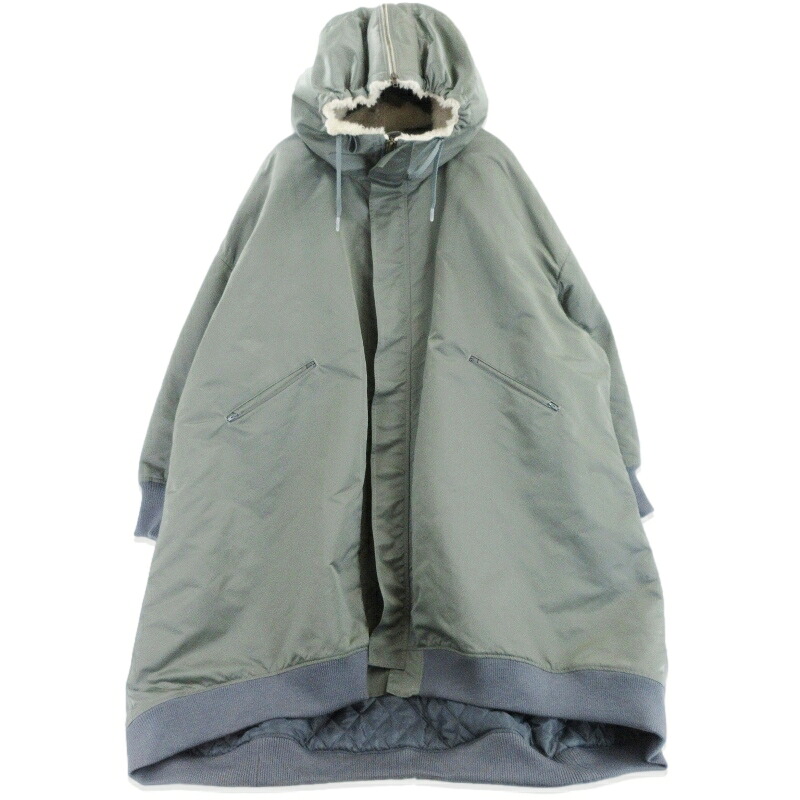 【中古】REGULATION Yohji Yamamoto レギュレーション ヨウジヤマモト ボンバーコート FK-C55-501 フライトジャケット 21AW オリーブ 2 メンズ 99000618