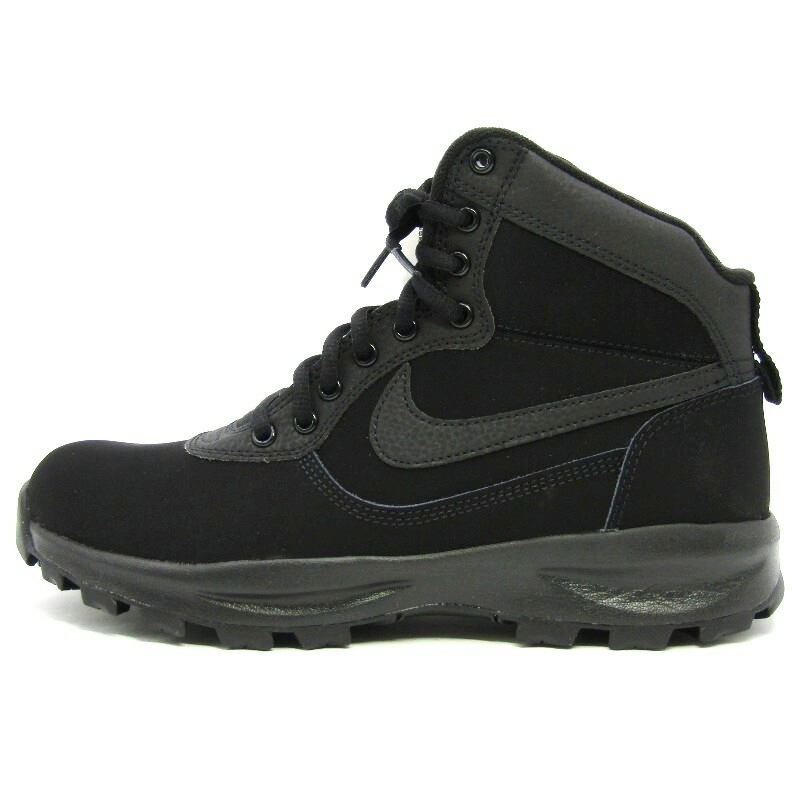【中古】未使用 NIKE ナイキ 26cm MANOA DOME 844358-003 マノアドーム トリプルブラック ハイキングシューズ アウトドア レザー BLACK 黒 ハイカット スニーカー 35005413