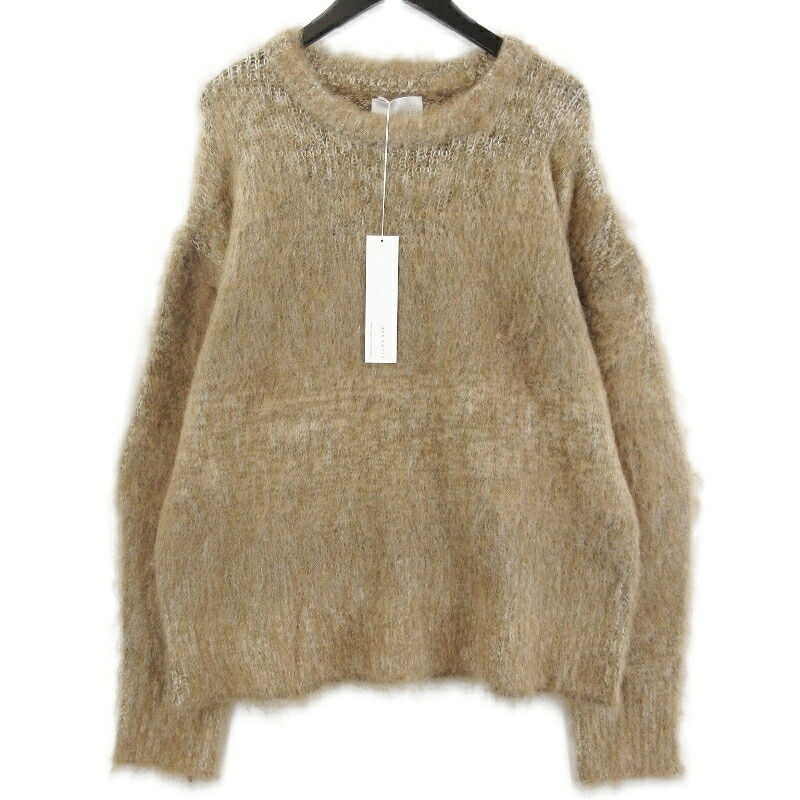 【中古】未当て嵌める arenotis アーノッティーズ Alpaca Wool Gradient Shaggy Knit FW25NT-02 モヘヤ シャギー 編み物 ベージュ 2メンズ 71015361