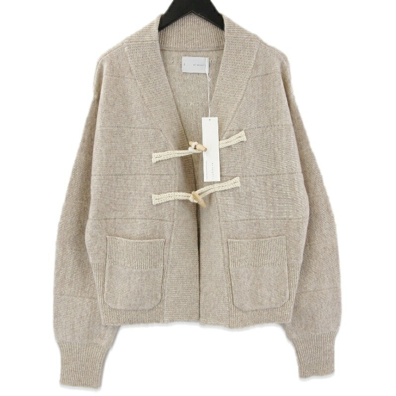 【中古】未使用 arenotis アーノッティーズ ヨモギ ウール ショートダッフルニット FW25NT-01 カーディガン Yomogi Wool ベージュ 1Short Duffle Knit Cardiganメンズ 71015365