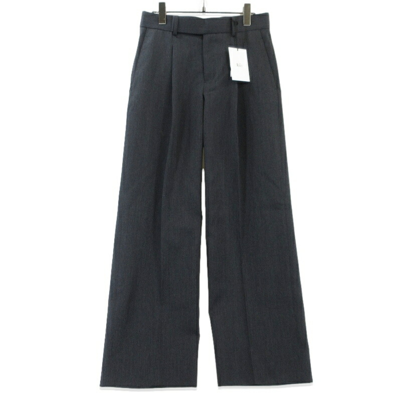 【中古】美品 THE RERACS ザリラクス THE SLACKS STRAIGHT 24SS-REPT-199L スラックス 引っ切りない ギャバジン 羊毛 日本製 薄墨色 38 メンズ 99000644