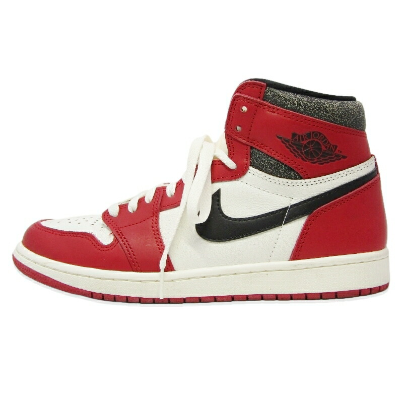 【中古】美品 NIKE ナイキ 27cm AIR JORDAN 1 RETRO HIGH OG DZ5485-612 LOST AND FOUND Chicago シカゴ レッド エアジョーダン1 レッド レトロ ハイ 2022年 VARSITY RED スニーカー 18001862