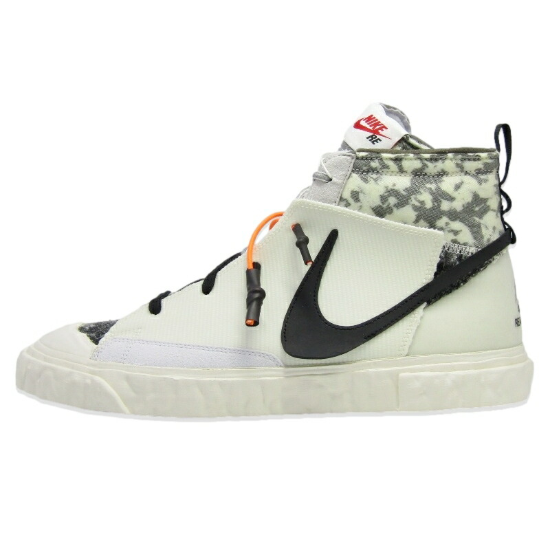 【中古】未当てはめる READYMADE × NIKE ナイキ 30糎 BLAZER MID CZ3589-100 ブレイザー ミッド 成人女性お手伝いさん  WHITE/BLACK-PURE PLATINUM スニーカー 18001875