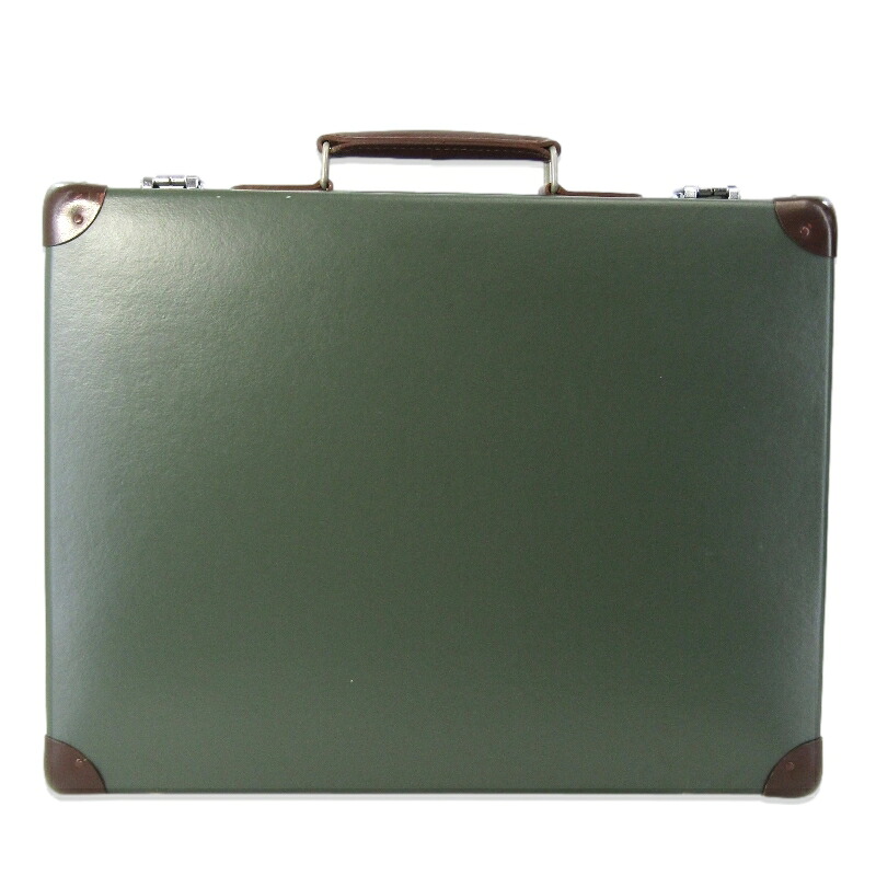 【中古】GLOBE TROTTER グローブトロッター アタッシェケース 18インチ アタッシュケース オリーブ/ブラウンバッグ 鞄 61005214