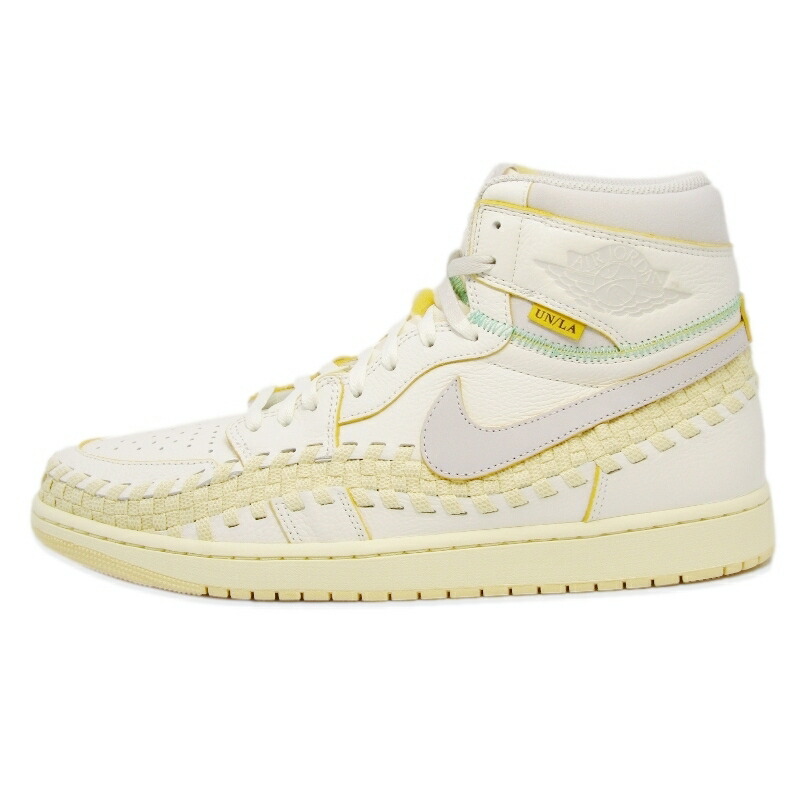 【中古】未当て嵌める NIKE × UNION × Bephies Beauty Supply ナイキ 31糎 AIR JORDAN 1 RETRO HIGH OG SP FD2565-100 大気圏 ジョーダン 1 白 レトロ 御機嫌 乱痴気騒ぎ SP SAIL/NEUTRAL  スニーカー 18001883