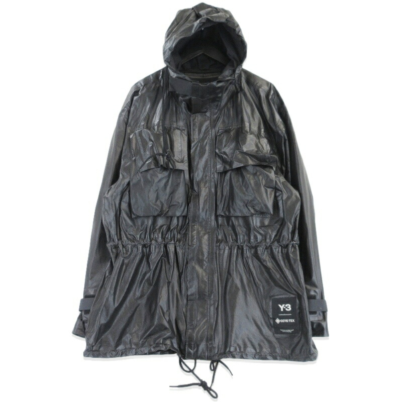 【中古】Y-3 ワイスロバート・エドワード・リー ゴアテックス ありがた味上衣 DY7335 2018年製 GORE-TEX UTILITY JACKET 黒いこと 黒 XS メンズ 99000702