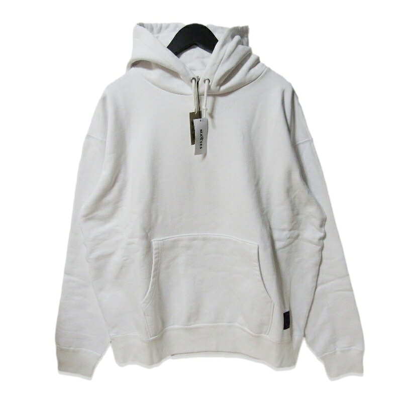 【中古】未使用 MASSES × M&M CUSTOM PERFORMANCE マシス HOODED HELL 25MM-MASSES-05 エムアンドエム ホワイト 白 Mプルオーバーパーカー プリントメンズ 27113272
