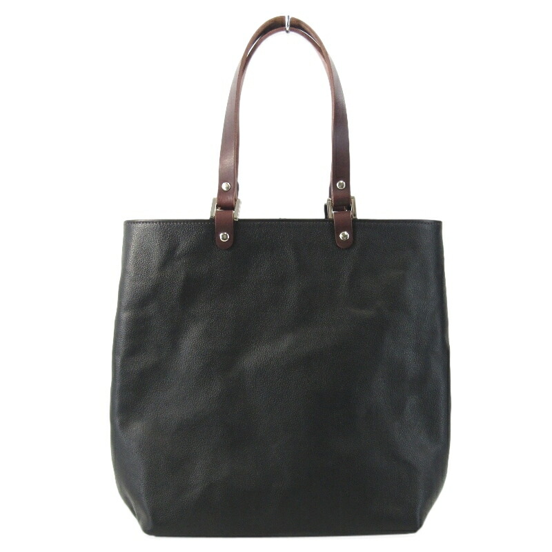 【中古】美品 LAST CROPS ラストクロップス トートバッグ バケッタホースハイド TOTE BAG Vachetta Horsehide MARYAM社 黒いこと 黒御徒面子 鞄 61005246