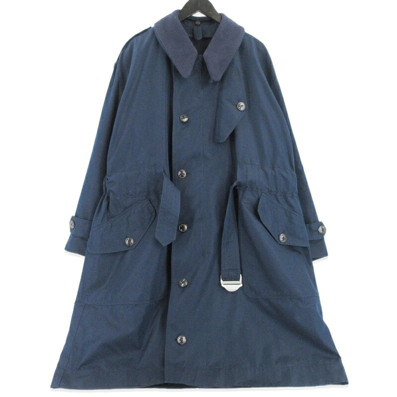 【中古】OLDMAN'S TAILOR オールドマンズテーラー トレンチコート ボアライナー ネイビー 40 メンズ 99000741
