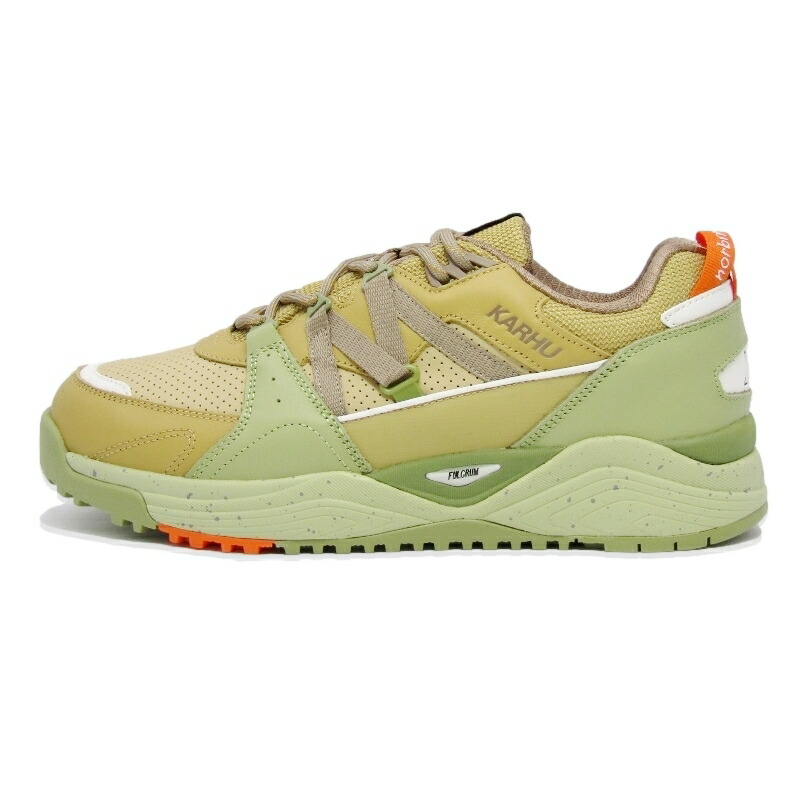 【中古】未使用 KARHU × Norbit カルフ US8.5 26.5cm FUSION XC KHNOR0001 フュージョン HAVE A NICE HIKE  SAGE GREEN/BEIGE スニーカー 18001918