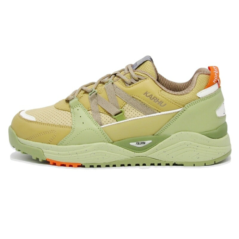 【中古】未使用 KARHU × Norbit カルフ US8.5 26.5cm FUSION XC KHNOR0001 フュージョン HAVE A NICE HIKE  SAGE GREEN/BEIGE スニーカー 18001919