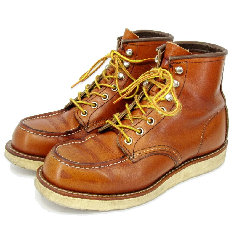 【中古】REDWING レッドウィング US6E 24cm モックトゥ 875 スピードフック カスタム 2023年製 アイリッシュセッター オロレガシー 6インチ クラシック ワークブーツ ブラウン ブーツ 35005470