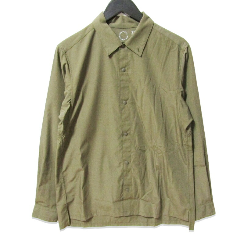 【中古】未当て嵌める 山と道 ヤマトミチ Bamboo shirt 25 UNISEX 2025年 バンブーシャツ長袖プルオーバー トレイルプルオーバー Dried Grass Sメンズ 27113386