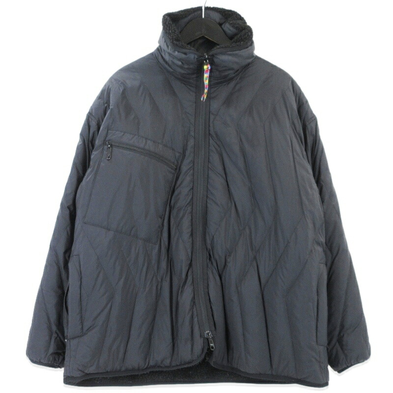 【中古】is-ness × TAION イズネス REVERSIBLE FLEECE DOWN JACKET 25AW_34_1007AWDOWNJK01 タイオン リヴァーシブル 黒いこと 黒 M 落ちこむ上衣 メンズ 99000777