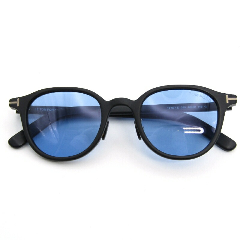 【中古】TOM FORD トムジェラルド・r・フォード 黒眼鏡 TF977-D イタリア製 ボスリントン 日本計画すること 02V 引っ敷き黒いこと/マットゴールドボストン/ウェリントン 青色 眼鏡 メガネ 黒眼鏡 54000792