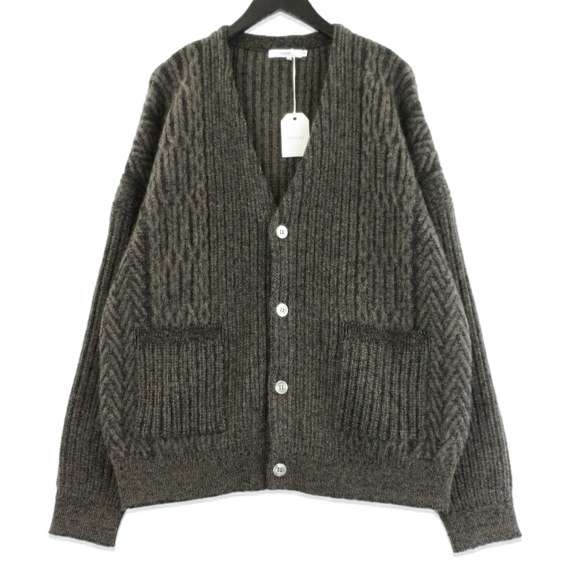 【中古】未当て嵌める YASHIKI ヤシキ Sekkei Mohair Cardigan YSK-25AW-KN10 雪景 モヘヤカーディガン  赤銅色 2 メンズ 70017626