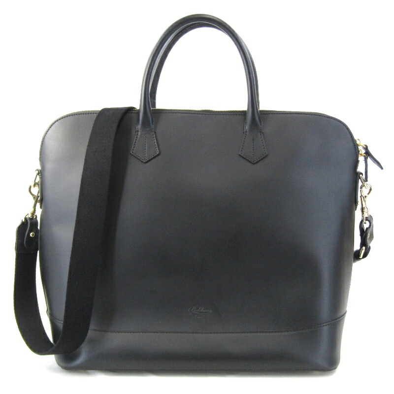 【中古】美品 Boldrini Selleria ボルドリーニ ラウンド トートバッグ なめし革 2WAY 商行為御徒面子 ブリーフ入れもの 黒いこと 黒メンズ イタリア製御徒面子 鞄 61005329